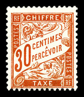 ** N°34, 30c Rougeorange, SUPERBE. R.R. (signé Calves/certificat)  Qualité: **  Cote: 1850 Euros - 1859-1959 Mint/hinged