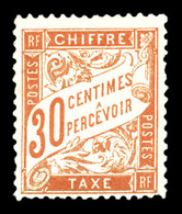 * N°34, 30c Rougeorange, B/TB (signé/certificat)  Qualité: *  Cote: 950 Euros - 1859-1959 Mint/hinged