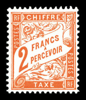 ** N°41, 2F Rougeorange. SUP (certificat)  Qualité: **  Cote: 750 Euros - 1859-1959 Mint/hinged