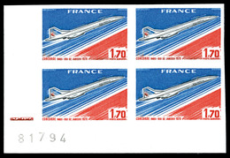 ** N°49, 1.70F Concorde, Bloc De Quatre Cdf Numéroté. TB  Qualité: **  Cote: 620 Euros - Non Classificati