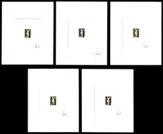 (*) N°2713/17, Série Briat: 'D', 2f20, 2f50, 3f40 Et 4f, 5 épreuves D'artiste En Brun Signée Jumelet. R.R. (certificat)  - Prove D'artista