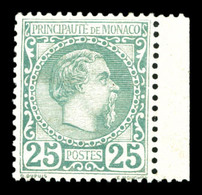 * N°6, Charles III, 25c Vert Bdf, Très Bon Centrage, SUP (certificat)  Qualité: *  Cote: 1020 Euros - Unused Stamps