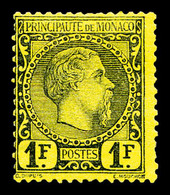 * N°9, Charles III, 1F Noir Sur Jaune, TB (signé Calves/certificat)  Qualité: *  Cote: 2750 Euros - Unused Stamps