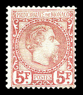 * N°10, Charles III, 5F Carmin Sur Vert, Frais, R.R. TTB (certificat)  Qualité: *  Cote: 4500 Euros - Unused Stamps