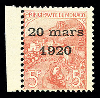 ** N°43, 5F +5F Rose Sur Verdâtre, Bord De Feuille Latéral Gauche, Fraîcheur Postale, SUPERBE Et RARE (signé Brun/Calves - Neufs