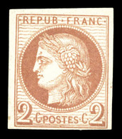 (*) N°15, 2c Rougebrun, Belles Marges,TB (signé Calves/certificat)  Qualité: (*)  Cote: 550 Euros - Eagle And Crown