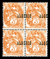 ** N°4, 3c Blanc: Surcharge à Cheval Sur Bloc De 4 (1ex*). TB  Qualité: **  Cote: 255 Euros - Unused Stamps