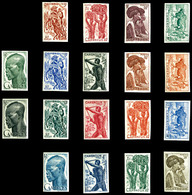 ** N°176/94, Série De 1946 Non Dentelée, Les 18 Val TB  Qualité: **  Cote: 144 Euros - Unused Stamps