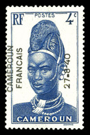 * N°210a, 4c Bleu, Surcharge Noire. SUP. R.R. (signé Calves/certificat)  Qualité: *  Cote: 1900 Euros - Unused Stamps