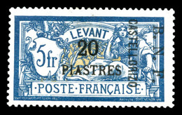 * N°13, 20 Pi Sur 5F Bleu Et Chamois. SUP. R. (certificat)  Qualité: *  Cote: 710 Euros - Unused Stamps