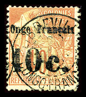 O N°6, 10c Sur 40c Rougeorange, TTB (signé Brun/certificat)  Qualité: O  Cote: 540 Euros - Used Stamps