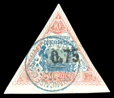 O N°26, 0,75 Sur 5f Rose Et Bleu, SUP (signé Brun/certificat)  Qualité: O  Cote: 540 Euros - Unused Stamps