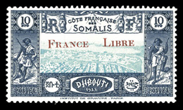 * N°231, 10f. SURCHARGE ROUGE, Non Signalé. SUP. R. (signé Brun/Certificat)  Qualité: * - Unused Stamps