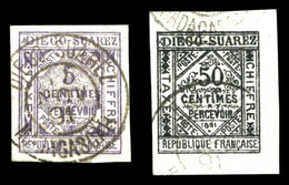 O N°1/2, 5c Violet Et 50c Noir, Les 2 Valeurs TB  Qualité: O  Cote: 235 Euros - Used Stamps