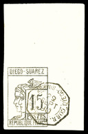 O N°8, 15c Grisnoir, Coin De Feuille Intégral. SUP (signé Brun)  Qualité: O - Used Stamps