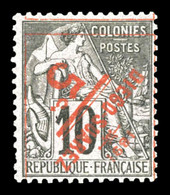 (*) N°11a, 5c Sur 10c Noir Sur Lilas, Surcharge Renversée. SUP (signé Brun/certificat)  Qualité: (*)  Cote: 550 Euros - Used Stamps