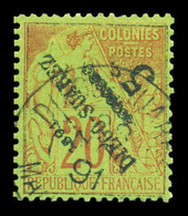 O N°12a, 5c Sur 20c, Surcharge Renversée. SUP (signé Calves/certificat)  Qualité: O  Cote: 460 Euros - Used Stamps