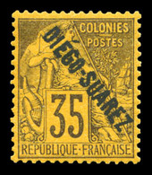 * N°22, 35c Violetnoir Sur Jaune (tirage 250 Exemplaires), Fraîcheur Postale, Très Bon Centrage. SUP. R. (signé Brun/cer - Usati