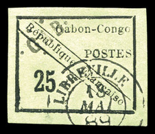 O N°15, 25c Noir Sur Vert De 1889, SUP (signé Calves/certificat)  Qualité: O  Cote: 1000 Euros - Ungebraucht