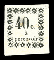 (*) N°3, 40c Noir, Pelurage (certificat)  Qualité: (*)  Cote: 1800 Euros - Lettres & Documents