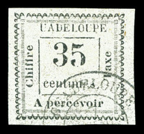 O N°11a, 35c Gris, 'UADELOUPE' , TB  Qualité: O  Cote: 260 Euros - Covers & Documents