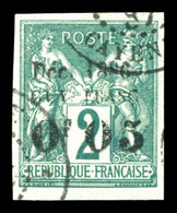 O N°1, 0f 05 Sur 2c. TTB (signé Brun/certificat)  Qualité: O  Cote: 740 Euros - Used Stamps