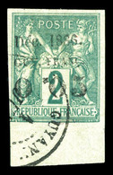 O N°1b, 005 Sur 2c (sans F), Bord De Feuille. SUP. R. (signé Calves/certificat)  Qualité: O  Cote: 1000 Euros - Used Stamps