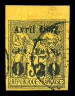 O N°4, 0f 20 Sur 35c, Bord De Feuille. SUP (signé Calves)  Qualité: O  Cote: 320 Euros - Used Stamps