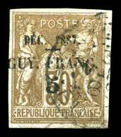 O N°7, 5c Sur 30c De 1877. SUP. R. (signé Calves/certificat)  Qualité: O  Cote: 1700 Euros - Usati