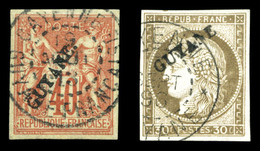 O N°10 Et 13, 30c Brun Et 40c Orange. TB (signés Brun/Calves)  Qualité: O  Cote: 330 Euros - Used Stamps