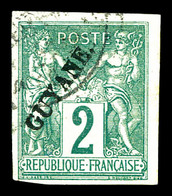 O N°11, 2c Vert Surchargé. SUP. R. (signé Calves/certificat)  Qualité: O  Cote: 1100 Euros - Used Stamps