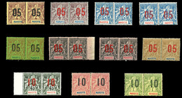 * N°21A/31A, Chiffres Espacés Tenant à Normaux: 11 Paires */**. TB  Qualité: *  Cote: 673 Euros - Unused Stamps