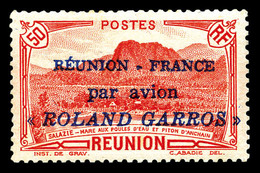 ** N°1, 50c Rouge Surchargé 'ROLAND GARROS', TTB (signé Brun)  Qualité: **  Cote: 468 Euros - Lettres & Documents