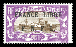 * N°236, 5c Violet Et Brun Surchargé. SUP. R.R. (signé Scheller/certificat)  Qualité: *  Cote: 1300 Euros - Used Stamps