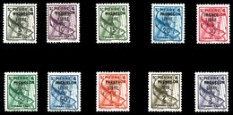 * N°57/66, Série Surchargée 'FRANCE LIBRE F.N.F.L', Les 10 Valeurs Très Bon Centrage, SUP (certificat)  Qualité: *  Cote - Used Stamps