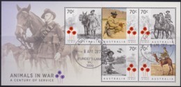 Australia 2015 Animals In War Minisheet CTO - Used Stamps