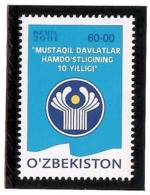 Uzbekistan 2001.CIS - 10y. 1v: 60-00  Michel # 431 - Uzbekistán