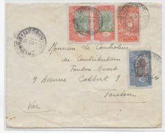 COTE DES SOMALIS - 1937 - ENVELOPPE De DJIBOUTI  => TOULON - Covers & Documents