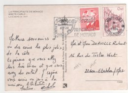 Timbres Yvert N° 1374 , 1405 Sur Cp , Carte , Postcard Du 17/02/1987  Pour La France , Flamme - Lettres & Documents