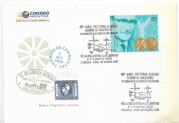 ARGENTINA 2005 60TH ANNIVERSARY ALLIAD VICTORY AGAINST NAZISM SPECIAL POSTMARK - Nuevos