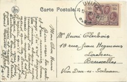 1938 - Congo Belge - Carte-vue - "UVIRA" Vers Laeken (Bruxelles) - Storia Postale