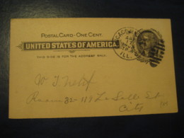 CHICAGO Illinois IL 1902 UX14 PC8 Postal Stationery Card USA - 1901-20