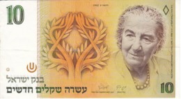 BILLETE DE ISRAEL DE 10 SHEQALIM DEL AÑO 1992 (BANKNOTE) - Israël