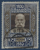 Autriche 1910 N°135 Oblitéré* Superbe...R & TTB - Oblitérés