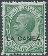 1907-12 LEVANTE LA CANEA EFFIGIE 5 CENT MNH ** - RB2-10 - La Canea