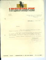 Lettre De L'Indépendance Belge, Carte Récépissé, Trois Reçus Bruxelles 1931 (à Mme Louis De Weissenbruch) - Imprenta & Papelería