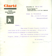 6 Documents Commerciaux (lettre, Factures, Reçus Acquittés Et Timbrés) Pour Revues (L'éventail; Clarté; Indicateur.)1931 - Drukkerij & Papieren