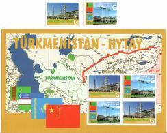 Turkmenistan.2010 Gas Main Turkmenistan-China(Flags). 2v + S/S Of 4. Michel # 277-78 + BL32 - Turkmenistan