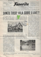 Santo Tirso - Jornal Da Favorita De 1 De Novembro De 1955 - Chocolate E Biscoitos - Imprensa - Publicidade (danificado) - Cooking & Wines