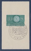 = Exposition Philatélique Europa 1960 Paris 17 Septembre 1960 Sur Fragment N°1266 - 1960